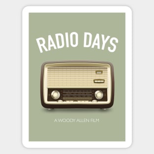 Radio Days - Alternative Movie Poster Sticker